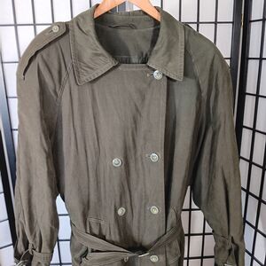 AMERICAN BAZAR Women's Green Trench Coat with Lining Size 10